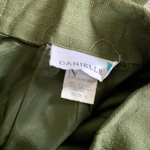 Lot 2 Vintage Pencil Skirt Green & Blue Size 6 & S - Knee-Length Back Slit Lined - Picture 9 of 16